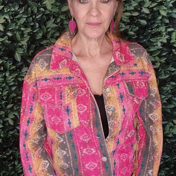 Savanna JANE blazer CORDUROY JACKET L Festival bohochic Phoebe Buffay bohemian - Picture 3 of 7